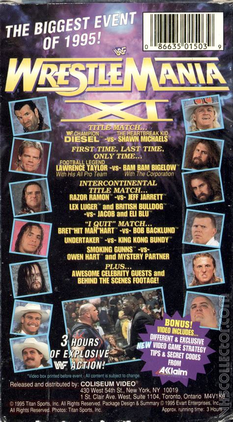 WWF Wrestlemania XI | VHSCollector.com