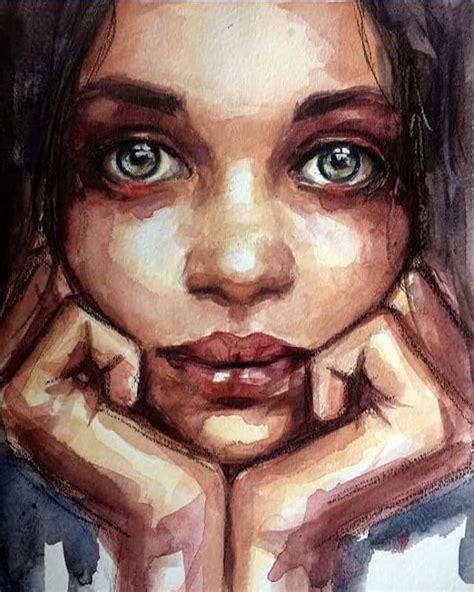 Acrylic portrai, watercolor style painting by Lauren Rudolph | L'art du portrait, Comment ...