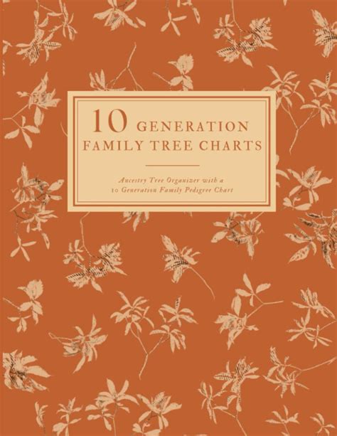 Buy 10 Generations Family Tree Charts To Fill In: Ancestry Tree Organizer, Family Pedigree Chart ...