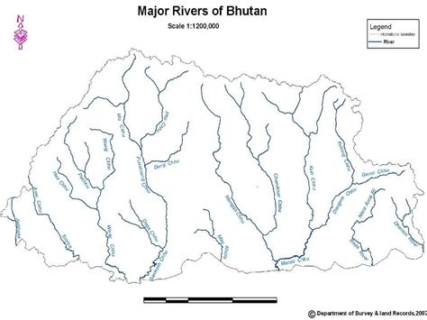 Karma Wangda (Tokorongpa): OUTLINE MAP OF BHUTAN