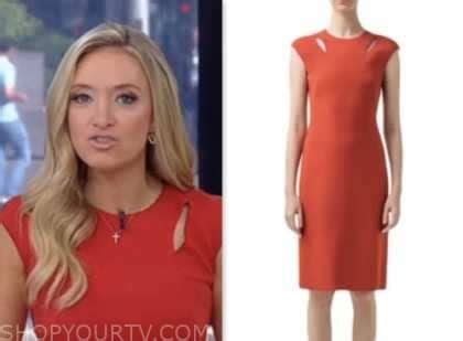 Outnumbered: October 2023 Kayleigh McEnany's Red Cutout Sheath Dress ...