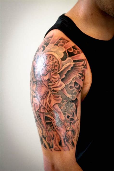 Saint Michael The Archangel Tattoo Forearm