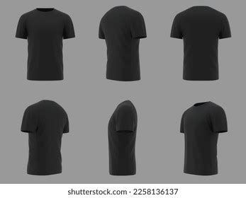Blank Black Shirt Mockup Template Front Stock Illustration 2258136137 ...