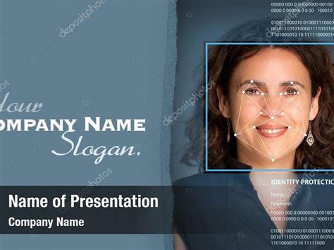 Program face recognition PowerPoint Template - Program face recognition PowerPoint Background