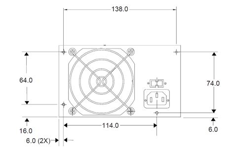 What are the mounting hole dimensions for my ATX power supply? | Cooler Master FAQ