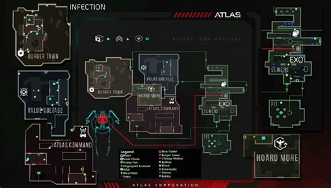 heres an infection easter egg map pointing to all key item locations ...