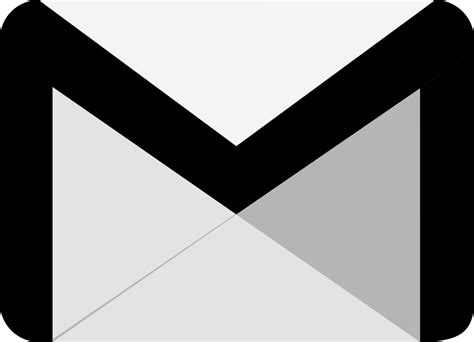 Gmail Icon Logo Black and White – Brands Logos