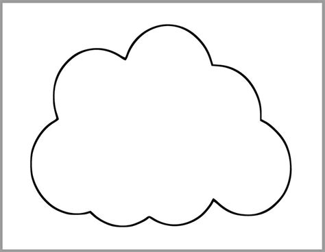 Cut Out Printable Cloud Template