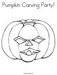 Pumpkin Carving Party Coloring Page - Twisty Noodle
