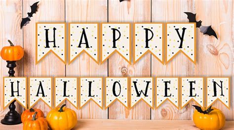 Free Printable Halloween Banner - Lovely Planner