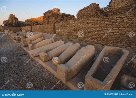 Outdoor View To an Ancient Egyptian Dendera Temple Complex in South-east of Dendera Stock Photo ...