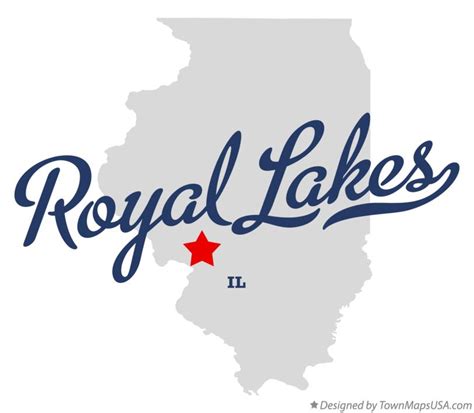 Map of Royal Lakes, IL, Illinois