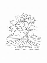 Pisces Flower Water Lily Coloring Pages & Book For Kids sketch template