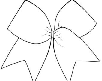 Cheer Bow Outline Drawing Sketch Coloring Page