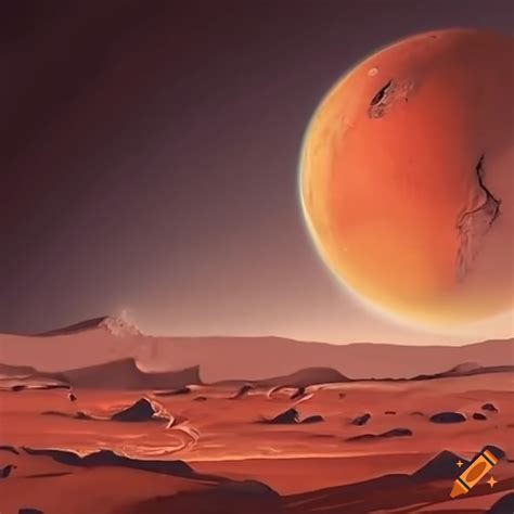 Mars landscape on Craiyon
