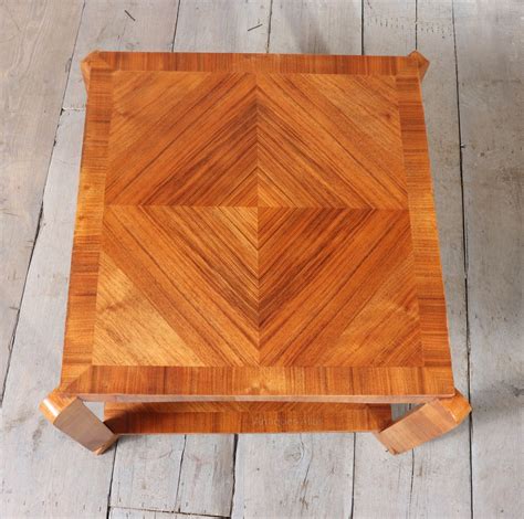 Art Deco Walnut Square Coffee Table C1930 as457a1494 / 1251 - Antiques ...