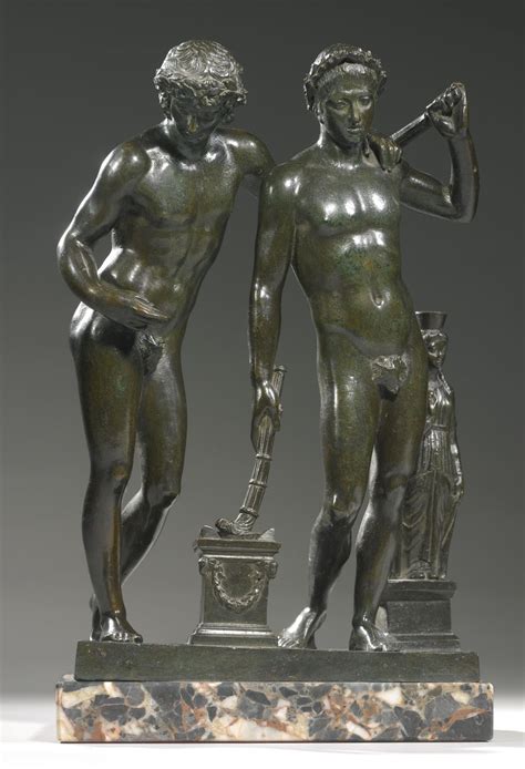 An Italian Bronze Group of Castor and Pollux, after the antique, by Francesco Righetti (1749 ...