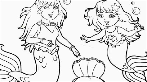 Mermaid Dora Colouring Pages – Thekidsworksheet