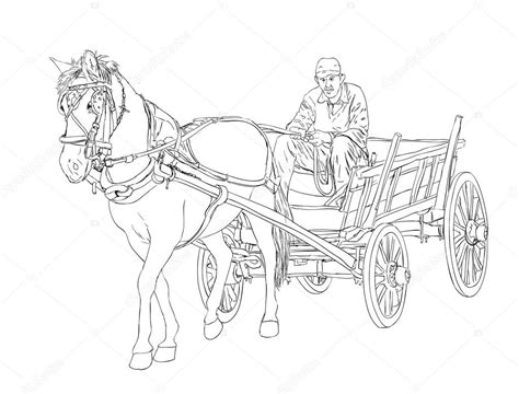 Horse And Buggy Drawing at GetDrawings | Free download