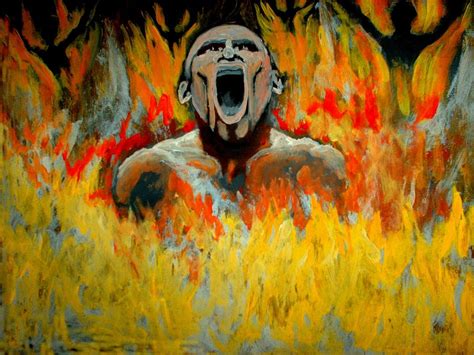 Burning In Hell Painting by Anthony Renardo Flake