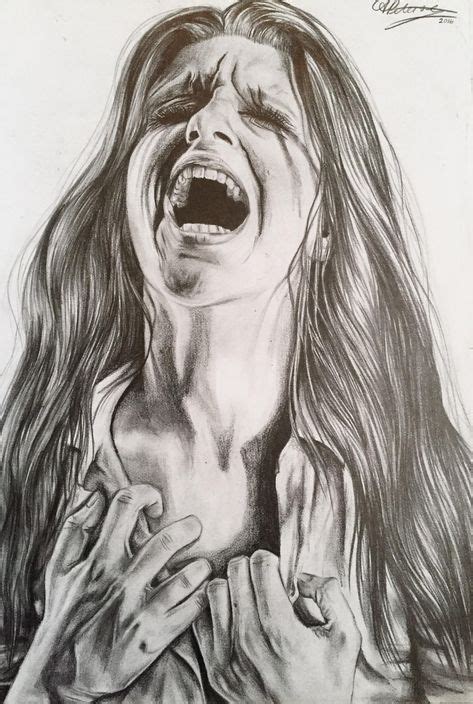 "Anguish" Graphite Pencil A3. | Dark art drawings, Emotional art, Abuse art