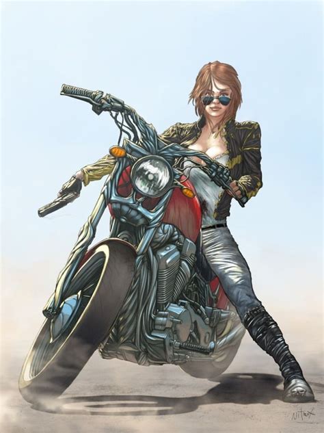 Girl Moto Picture by Juan Nitrox Marquez | Motorcycle artwork ...