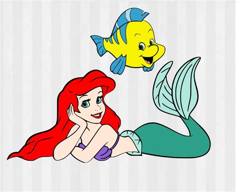 ariel and flounder clipart - Clip Art Library