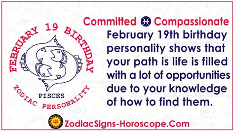 February 19 Zodiac (Pisces) Horoscope Birthday Personality and Lucky Things