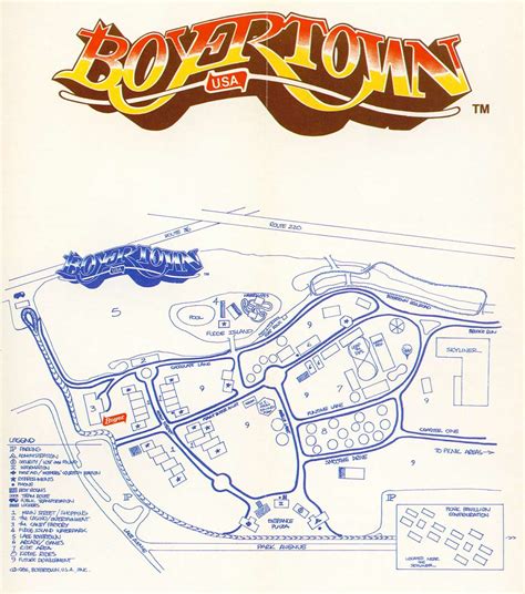 Theme Park Brochures Boyertown Map 1985 | ThemeParkBrochures.net