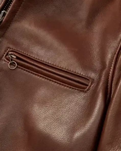 Waxed Brown Cowhide Leather Jacket - Jackets Junction