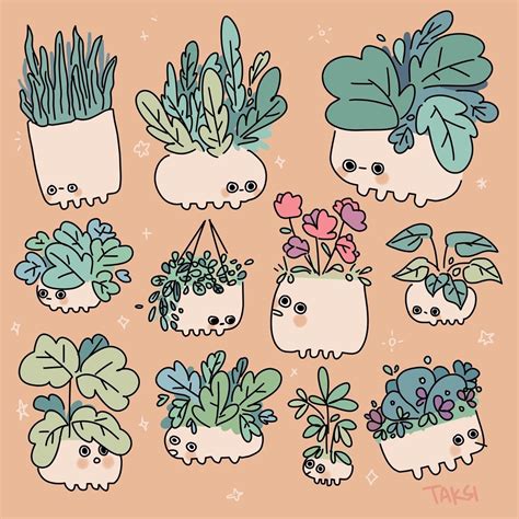 image Plant Doodle, Doodle Art, Creature Design, Creature Art, Pretty ...