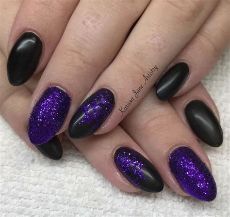 Purple and black Halloween nails | Black halloween nails, Halloween nails, Nails