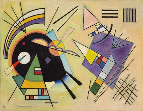 Preto e Violeta de Wassily Kandinsky | Tela para Quadro na Santhatela