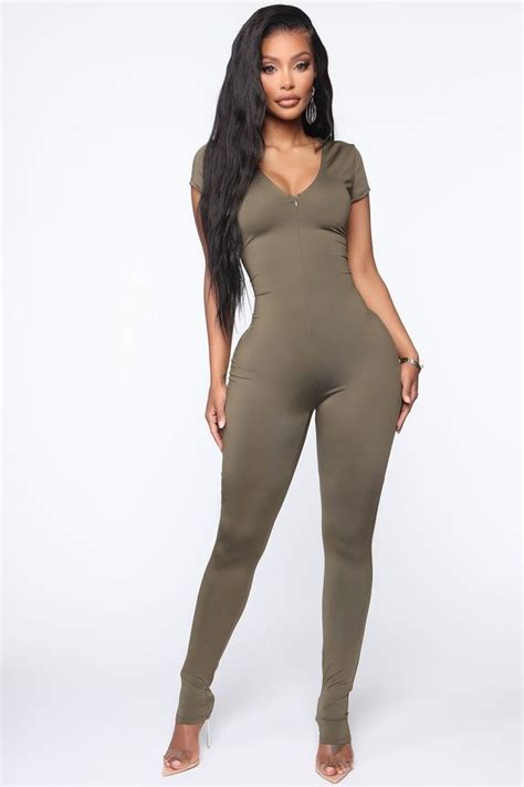 Right About Tight Jumpsuit - Olive in 2020 | Tight jumpsuits, Swag ...