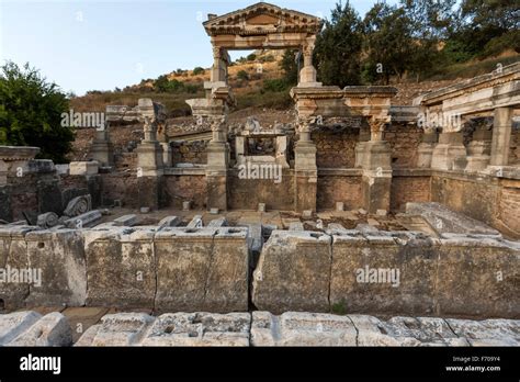 Latrines in Ephesus, an ancient Greek city on the coast of Ionia Stock ...