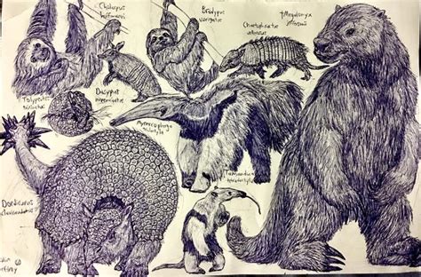 Xenarthrans by MickeyRayRex on DeviantArt | Prehistoric animals, Prehistoric wildlife, Paleo art