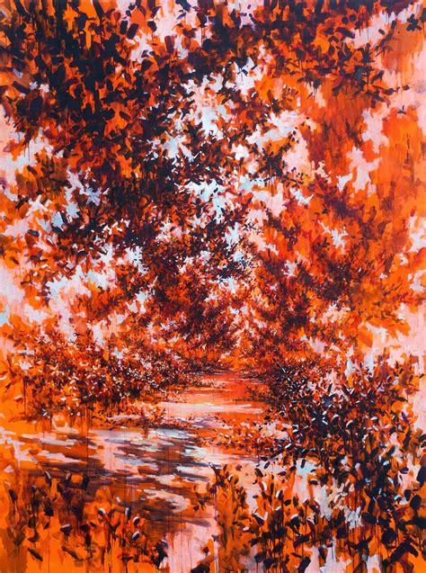 David Schnell - Orange Traditional Landscape, Contemporary Landscape, New Leipzig School, David ...