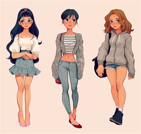 #streetstyle #character #design #digitalart #girls | Character design ...