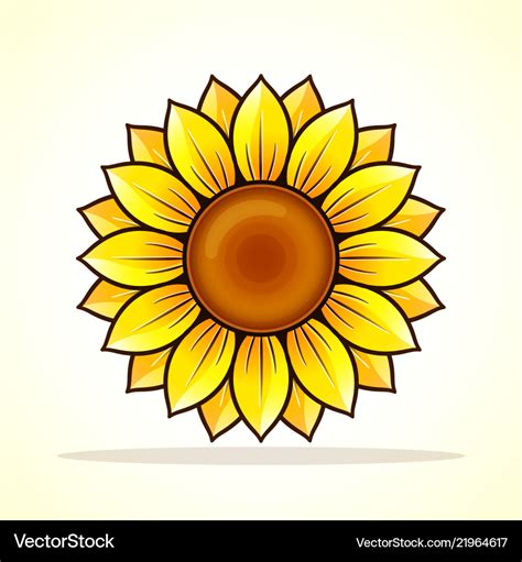 Yellow sunflower icon design Royalty Free Vector Image