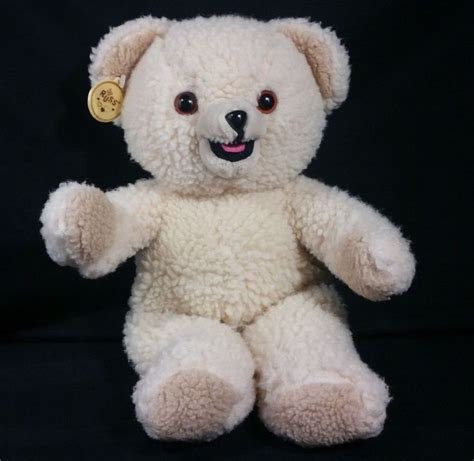 Snuggle Bear Plush Russ Vintage 15" Stuffed Animal Teddy 1986 Lever Mascot 3146 #Russ #Mascot # ...