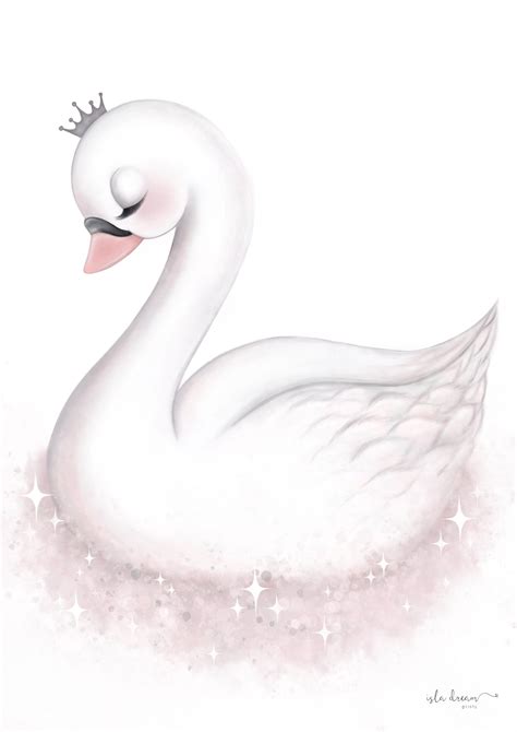 Angel - Version 1 | Baby animal drawings, Baby art, Swan print