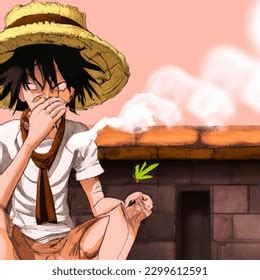 「Anime Artistic Image Luffy Smoking Cannabis」のAI生成画像、2299612591 | Shutterstock