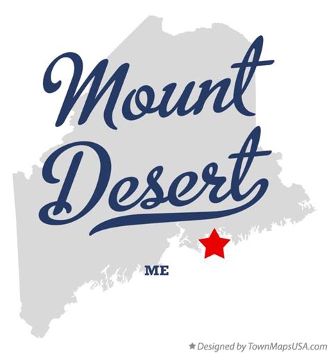 Map of Mount Desert, ME, Maine