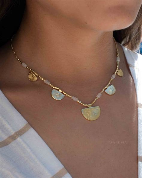 Moonstone Necklace ~ Gold Plated 18k ~ MN138