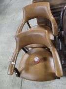 Pair Vintage Tan Naugahyde Desk Chairs - Dixon's Auction at Crumpton