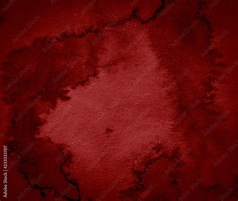 Dark red watercolor abstract background, stain, splash of paint, stain ...