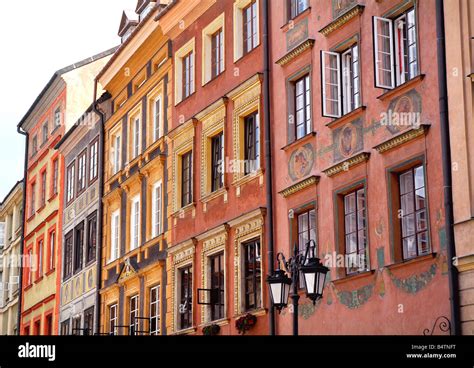 Old buildings in Warsaw Old Town Poland Stock Photo - Alamy