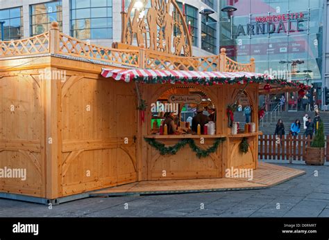 Christmas Market stalls, Exchange Square, Manchester, England, UK Stock Photo - Alamy