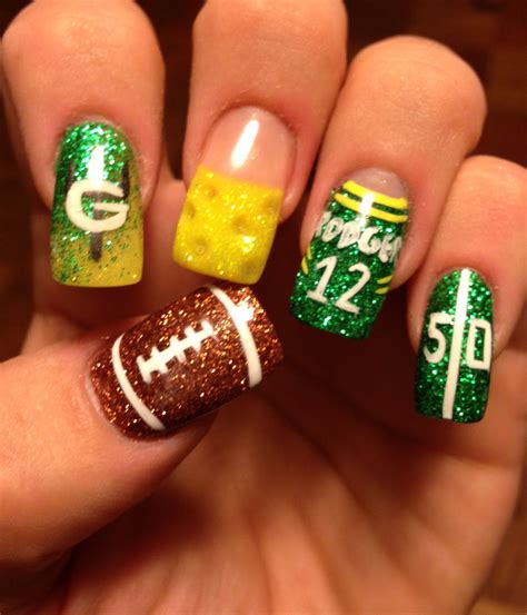 Green Bay Packers Nails Designs - symbol