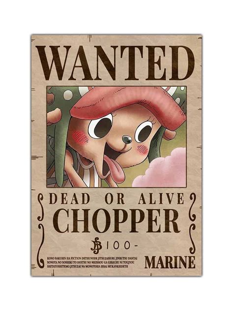 Tony Tony Chopper Wanted Bounty Poster – ComicSense